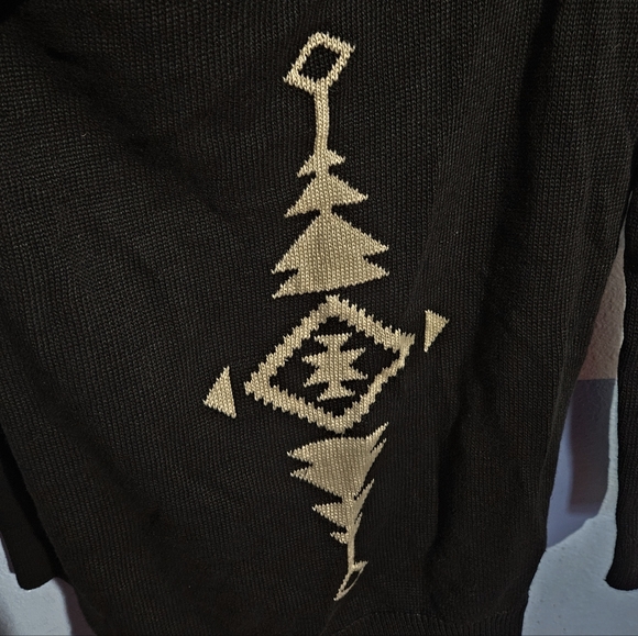 RARE Vintage Raulph Lauren Black Label Cardigan Sweater Aztec Tribal Vibe M NWOT - Picture 2 of 6